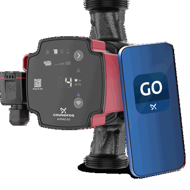 Med den opdaterede Grundfos GO-app kan installatøren nu udskifte størsteparten af alle stand-alone cirkulationspumper