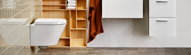 Alterna hængeskåle og sæder til badeværelset.